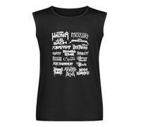 ERDANGJIA Heavy Metal Classical Composers Mozart Beethoven Chopin Bach Mendelssohn Sleeveless T-Shirt Black Mens Vests Top S
