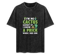 ERDANGJIA Ltd I'm No Cactus Expert But I Know A Prick When I See One Funny Rude Explicit Unisex T-Shirt Black Mens Top Tee L