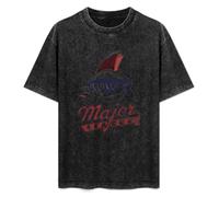 ERDANGJIA Major League II Tall Mohawk Logo Unisex T-Shirt Black Mens Top Tee M