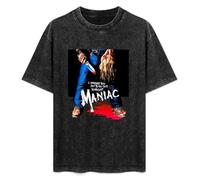 ERDANGJIA Maniac Horror Movie Retro 1970'S Horrific Gore Poster Artwork Decapitati Unisex T-Shirt Black Mens Top Tee XXL