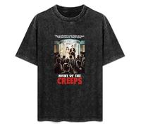 ERDANGJIA Night of The Creeps 80S Vintage Film Horror Sci-Fi Unisex T-Shirt Black Mens Top Tee XXL