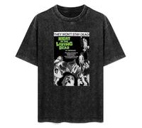 ERDANGJIA Night of The Living Dead Zombie B-Movie Horror Romero Unisex T-Shirt Black Mens Top Tee M