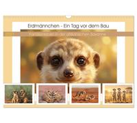 Erdmännchen - Ein Tag vor dem Bau (Wandkalender 2027 DIN A3 quer), CALVENDO Mona