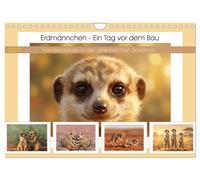 Erdmännchen - Ein Tag vor dem Bau (Wandkalender 2027 DIN A4 quer), CALVENDO Mona
