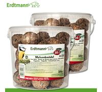 Erdtmanns 2 x 3000 G Palline di Grasso Senza Rete (Ogni 35 Pezzo) IN Secchio