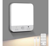 Eregou Plafoniera Led con Sensore di Movimento, 6000mAh Lampada da Soffitto con Telecomando, Senza Fili Adsorzione magnetica Lampade a parete per Corridoio Portico Balcone Cucina Scala, 3000K-6000K