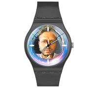 EREMITI JEWELS Orologio Personalizzato ultra leggero da polso - SOFT GUM - Stampa alta definizione con marcatempo in rilievo 3d effect (Grigio)