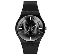 EREMITI JEWELS Orologio Personalizzato ultra leggero da polso - SOFT GUM - Stampa alta definizione con marcatempo in rilievo 3d effect (Black)