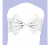 ERERE 10 Fasce Elastiche for sedie da Matrimonio, Non richiedono Legature, for Banchetti e Feste, for Un Facile Styling degli Eventi.(White)
