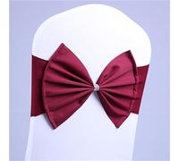 ERERE 10 Fasce Elastiche for sedie da Matrimonio, Non richiedono Legature, for Banchetti e Feste, for Un Facile Styling degli Eventi.(Dark Red)