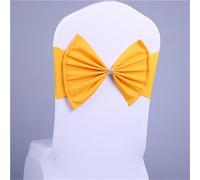 ERERE 10 Fasce Elastiche for sedie da Matrimonio, Non richiedono Legature, for Banchetti e Feste, for Un Facile Styling degli Eventi.(Yellow)