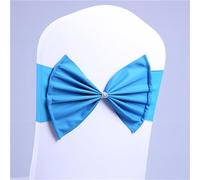 ERERE 10 Fasce Elastiche for sedie da Matrimonio, Non richiedono Legature, for Banchetti e Feste, for Un Facile Styling degli Eventi.(Blue)