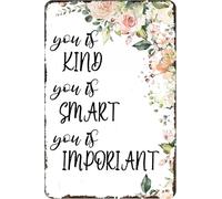 Eres amable, eres inteligente, eres importante, letrero de aluminio inspirador para guardería, letreros para puerta, exterior, casa, cueva, garaje, bar, póster campestre, club, placa de pared decorat
