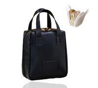Eretinputc Makeup Bag, 2024 New Premium Makeup Bag, Multi Compartment Waterproof Travel Makeup Bag, Fashion PU Leather Makeup Bag (Black)