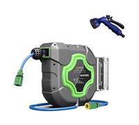 ERETYRET 10/15/20M Avvolgitubo Telescopico Automatico 4S Negozio di Lavaggio Auto Supporto for Irrigazione del Giardino Montaggio A Parete Tubo E Cremagliera Ad Alta Pressione Smart Slow-Retract(10m)
