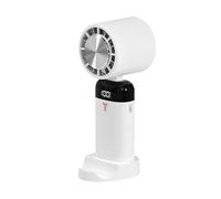 ERETYRET 3600mAh Mini Ventilatore Portatile Refrigerazione Da Scrivania Pieghevole Appeso Collo Dispositivo Di Raffreddamento Del'aria For Esterni Flusso D'Aria Di Precisione(White 3600Mah)