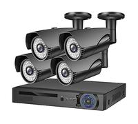 ERETYRET 4K 8MP Ai Face Detection Di Telecamere CCTV Di Sicurezza Kit POE NVR Telecamera Di Sorveglianza Umana For La Casa All'aperto Facile Da Installare(None,4CH NVR 4 AI Camera)