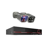 ERETYRET Di Telecamere Di Sicurezza Ultra HD 8MP POE NVR Audio Bidirezionale Face Detect Set Di Videosorveglianza For Visione Notturna A Colori Facile Da Installare(2T,8CH NVR 2PCS Camera)