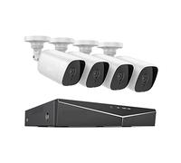 ERETYRET Di Videosorveglianza 4CH 1080P Lite Con Registratore DVR 1080N 1080P Telecamere Resistenti Alle Intemperie For Esterni Telecamere Di Sorveglianza Facile Da Installare(2T,4PCS Cameras)