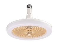 ERETYRET E27 Ventilatore da soffitto con luce della lampada Telecomando for aromaterapia Lampada letto Soggiorno Ventola di raffreddamento silenziosa Luce Raffreddamento Silenzioso(Yellow)