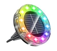 ERETYRET Luci Solari Da Terra Multicolori For Progettazione Strutturale Impermeabile For Esterni Con 12 LED For Il Percorso Esterno Luminose Ed Efficienti Dal Punto Di Vista Energeti(Warm 4PCS)
