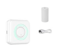 ERETYRET Mini Stampante Termica Tascabile Portatile Wireless BT Connect 200 Dpi Etichetta Fotografica Elenco Promemoria Stampa Senza Inchiostro Con Carta In Rotolo Stampa Chiara(Blue Printer)
