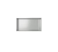 Erfu Bagno da incasso - Moderna nicchia da parete in acciaio inox | Mensola da incasso per doccia e bagno (acciaio inox, 300 x 600 x 100 mm)