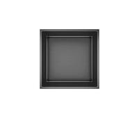 Erfu Bagno da incasso - Moderna nicchia da parete in acciaio inox | Mensola da incasso per doccia e bagno (bronzo grigio, 305 x 305 x 100 mm)