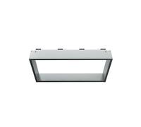 Erfu Nicchia superficiale per parete della doccia, 4 ganci per asciugamani, alluminio, 60 x 30 x 8 cm (alluminio lucido)