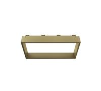 Erfu Nicchia superficiale per parete della doccia, 4 ganci per asciugamani, alluminio, 60 x 30 x 8 cm (oro spazzolato)