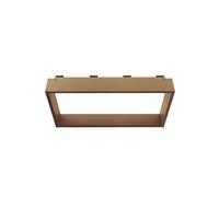 Erfu Nicchia superficiale per parete della doccia, 4 ganci per asciugamani, alluminio, 60 x 30 x 8 cm (rame spazzolato)