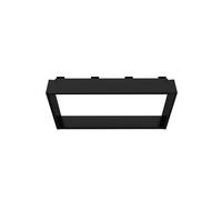 Erfu Nicchia superficiale per parete della doccia, 4 ganci per asciugamani, in alluminio, 60 x 30 x 8 cm (nero opaco)