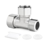 ERGAOBOY 1 pezzi 304 acciaio inox 3 vie sinistra e superiore 2 estremità flessibile mobile Tee connettore, 3/4 "maschio T adattatore raccordo, valvola angolare, braccio doccia