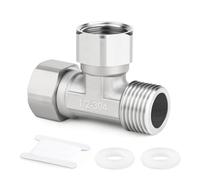 ERGAOBOY 1 pezzi 304 acciaio inox 3 vie sinistra e superiore 2 estremità flessibile mobile Tee connettore, 1/2 "maschio T adattatore raccordo, valvola angolare, braccio doccia