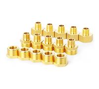 ERGAOBOY 15 pz 1/8" BSP x 1/4" BSP Raccordo per tubo in ottone, boccola esagonale, adattatore riduttore, nipplo esagonale ridotto 1/8" BSP x 1/4" BSP connettori