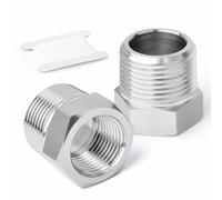 ERGAOBOY 2 pezzi 304 boccola esagonale del riduttore dell'acciaio inossidabile, 3/4“ BSP maschio a 1/4" BSP femmina del tubo, riducendo il convertitore del raccordo dell'adattatore