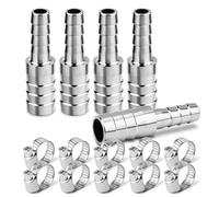 ERGAOBOY 5 pezzi 304 in acciaio inox 19MM a 16MM riducendo l'adattatore del tubo Barb, Barb Splicer Unione Mender refrigerante Intercooler connettore per acqua fluida aria