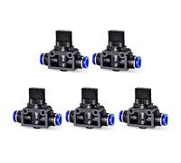 ERGAOBOY 5 pezzi 4MM tubo OD spingere per collegare valvola a sfera di controllo dell'aria valvola pneumatica raccordi di unione