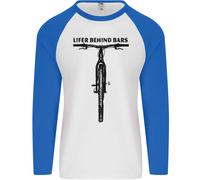 Ergastolano Behind Bars Divertente Ciclismo Ciclisti Uomo L/S Baseball T-Shirt