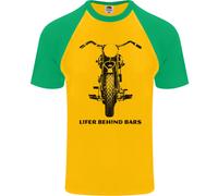 Ergastolano Behind Bars Moto Uomo S/S Baseball T-Shirt