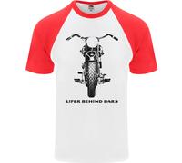 Ergastolano Behind Bars Moto Uomo S/S Baseball T-Shirt