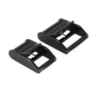 eRgDFS 2 PCS con Fibbia in Acciaio Inossidabile Fibbia Regolabile Fibbia di Rilascio di Blocco Striscia Fibbia per Cinghia Collare Cinghia Pet Cinghia Compatibile con Vari Marchi(38MM-304-BLACK)
