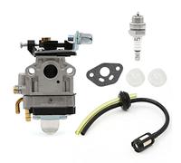 eRgDFS Carburatore di Ricambio Compatibile con Alko BC410 BC 4125 4535, Compatibile con Kit carburatore e Tubo Flessibile del Carburante.