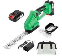 eRgDFS Cesoie per siepi a Batteria 20V con 2 * 2.0Ah o 1 cesoia per cespugli agli ioni di Litio Portatile Compatibile con Il Cortile(1 Battery)