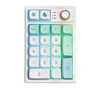 eRgDFS KeyCool K19 Bluetooth Wireless Tastiera Wireless a 3 modalità Swap con manopola Digitale Tastiera per Ufficio Personalizzabile Personalizzabile Compatibile con PC e Laptop(K19-MINT)