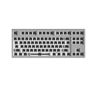 eRgDFS Kit Tastiera FL MK870 87 Bluetooth Wireless 2. Tastiera Meccanica Personalizzata a Tre modalità 4G con Prese scambiabili a Caldo RGB compatibili con Vari dispositivi(Grey)