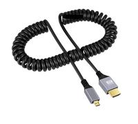 eRgDFS Prolunga Cavo a Molla Compatibile HDMI 4K 60Hz Compatibile HDMI 2.0 Maschio a Maschio Compatibile con HDTV PS4 PS3(Micro HD TO HD)