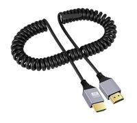 eRgDFS Prolunga Cavo a Molla Compatibile HDMI 4K 60Hz Compatibile HDMI 2.0 Maschio a Maschio Compatibile con HDTV PS4 PS3(HD TO HD)