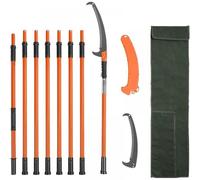 eRgDFS Sega ad Asta Manuale 7.3 Potatore per Alberi Estensibile da 27 Piedi Taglio di Rami in Acciaio Compatibile con Ramo Manuale