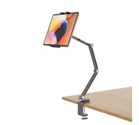 eRgDFS Supporto per Tablet Supporto per Clip Rotante Regolabile per Monitor Portatile Supporto per Telefono Laptop Compatibile con Pad(Gray)